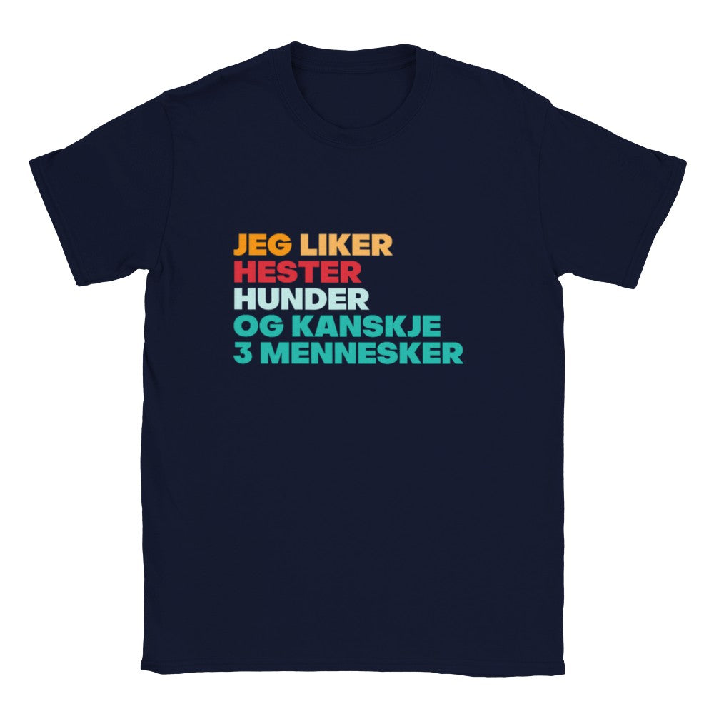 Jeg liker Hester Hunder | Unisex T-shirt