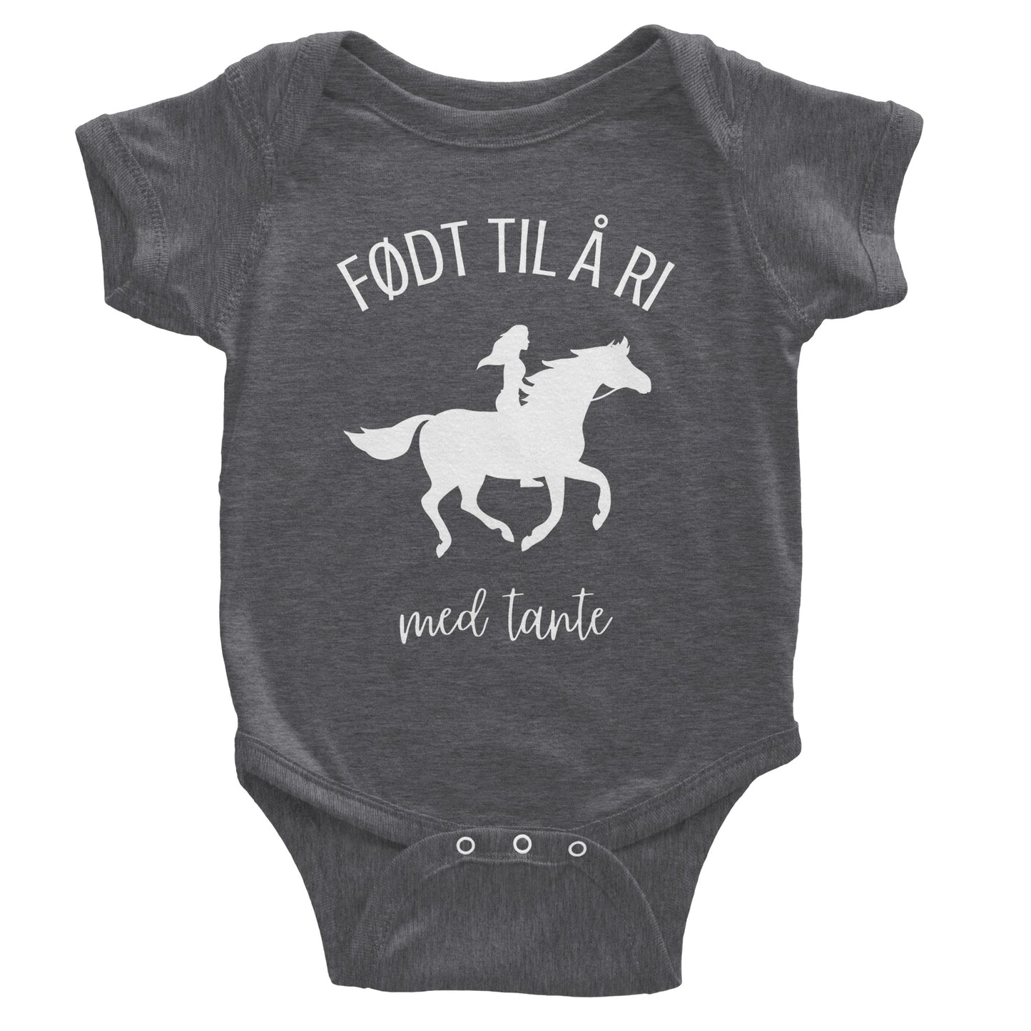 Født til å ri med tante | Baby Short Sleeve Bodysuit