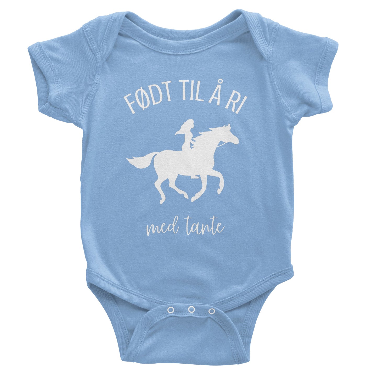 Født til å ri med tante | Baby Short Sleeve Bodysuit