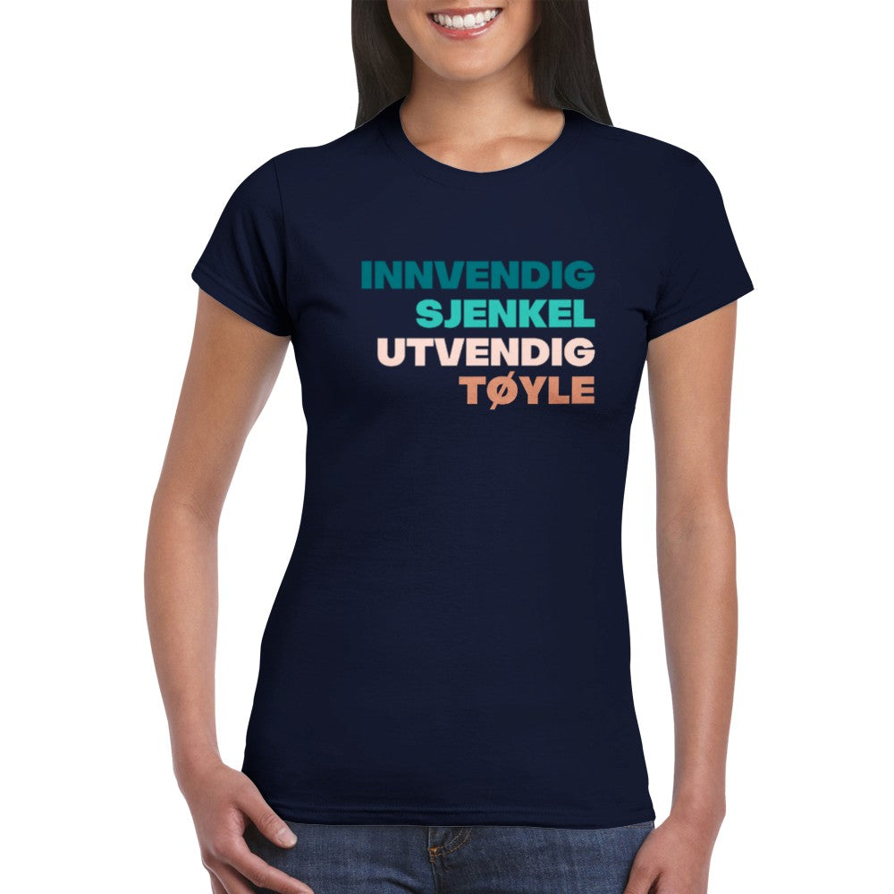 Innvendig Sjenkel Utvendig Tøyle | T-shirt til kvinner