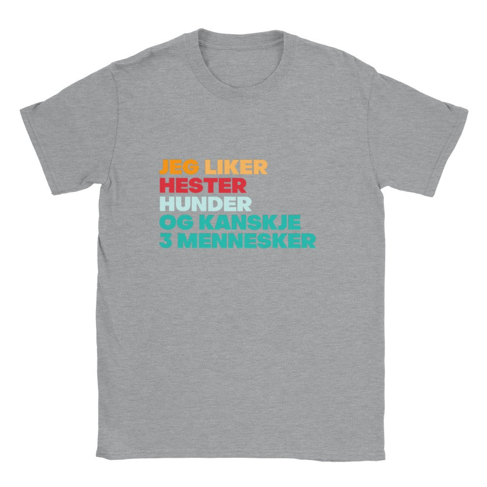 Jeg liker Hester Hunder | Unisex T-shirt