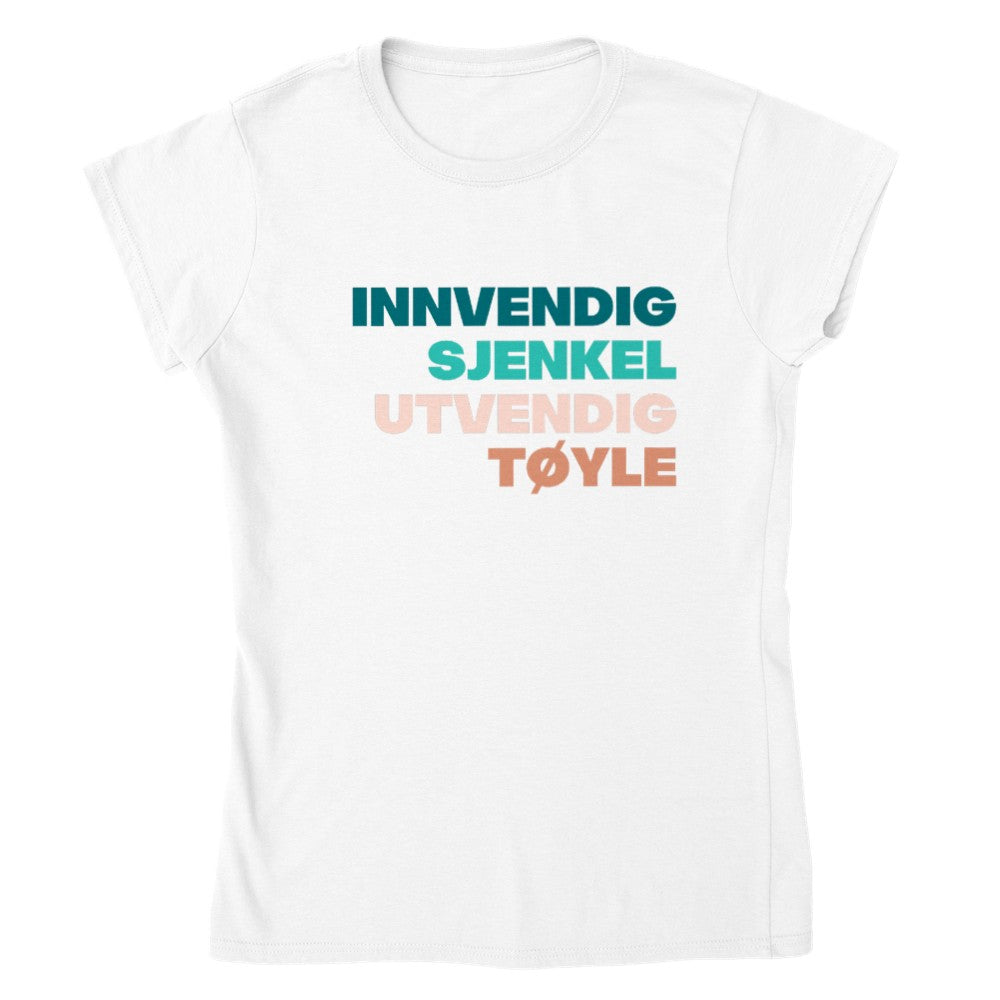 Innvendig Sjenkel Utvendig Tøyle | T-shirt til kvinner