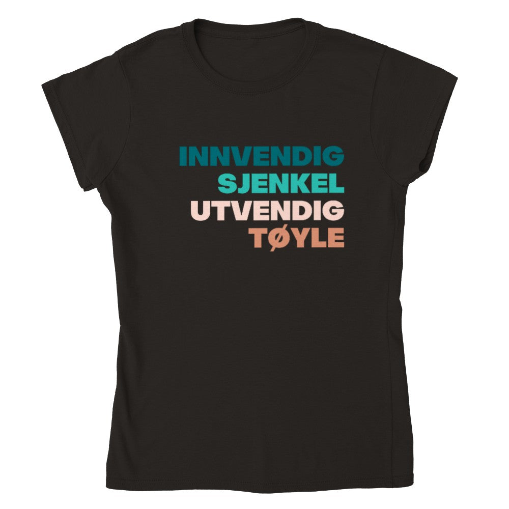 Innvendig Sjenkel Utvendig Tøyle | T-shirt til kvinner