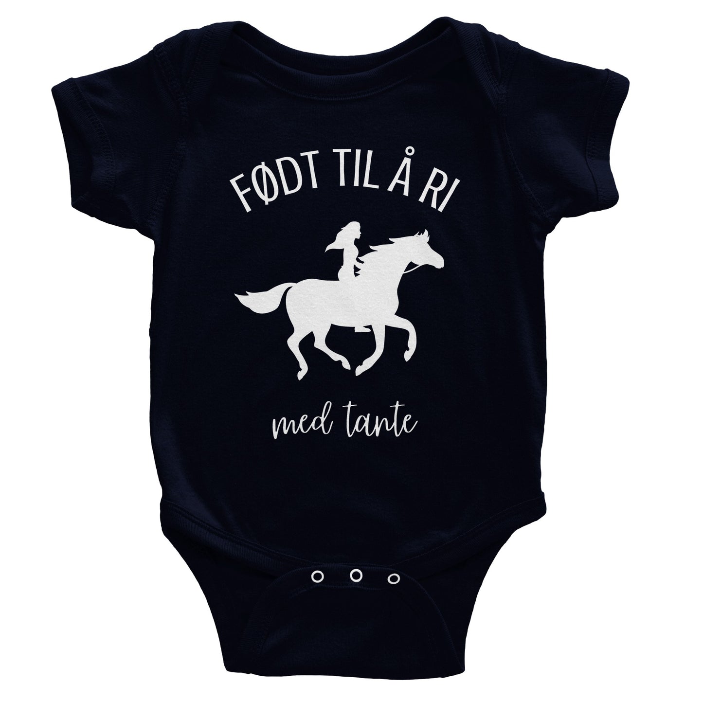 Født til å ri med tante | Baby Short Sleeve Bodysuit