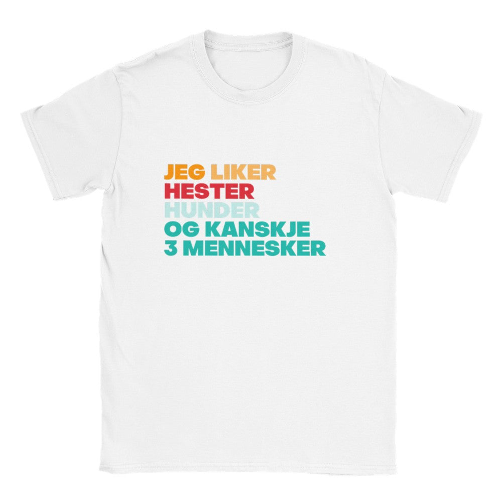 Jeg liker Hester Hunder | Unisex T-shirt