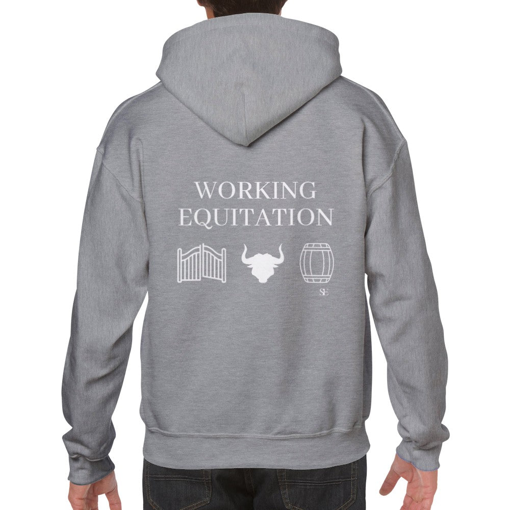 Working Equitation back, Stall Engås front | Unisex hoodie