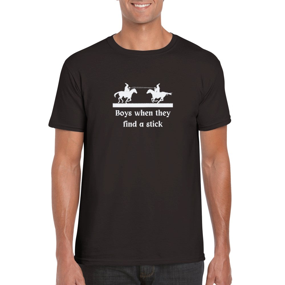Jousting T-shirt Knight Gift Boys When Riding Horse