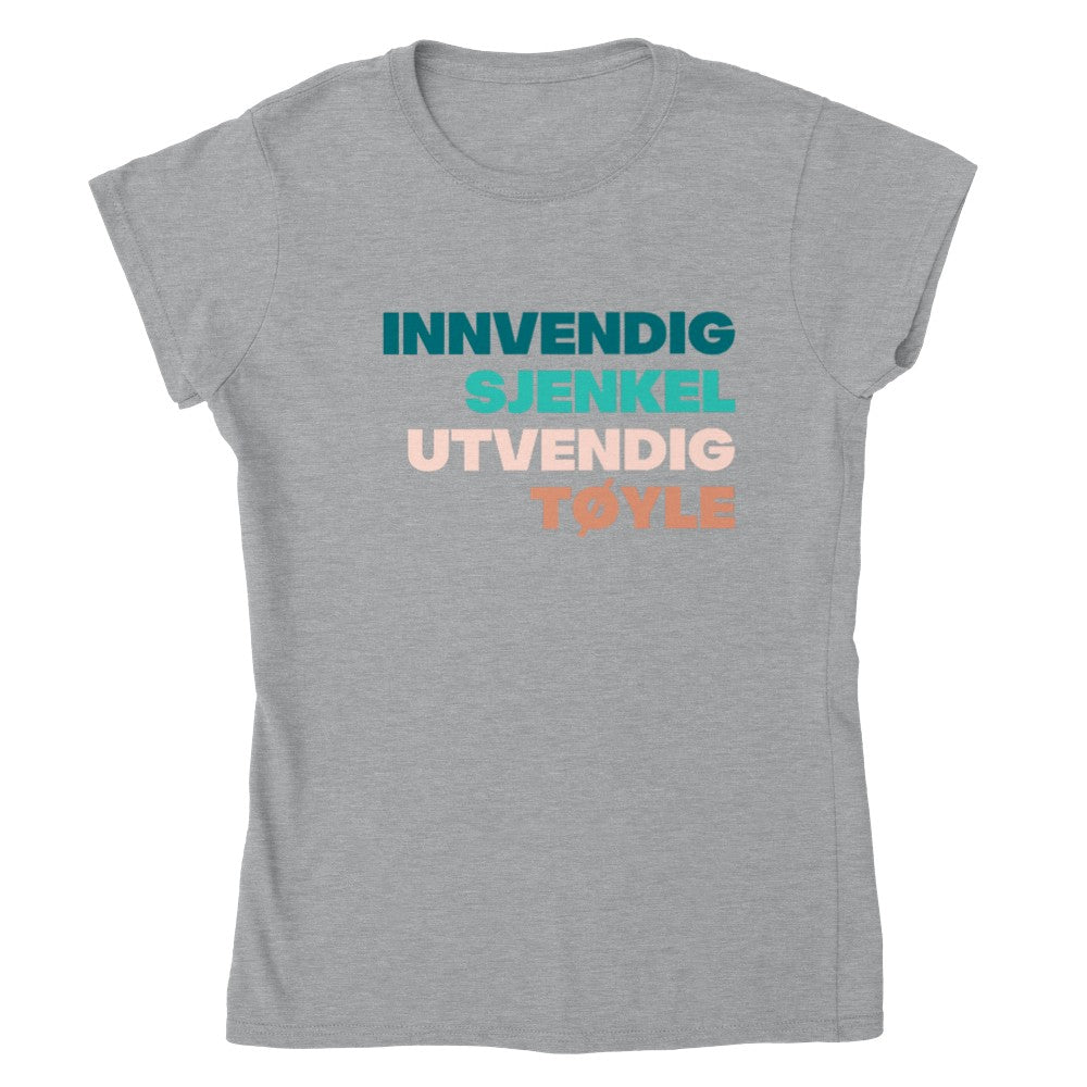 Innvendig Sjenkel Utvendig Tøyle | T-shirt til kvinner