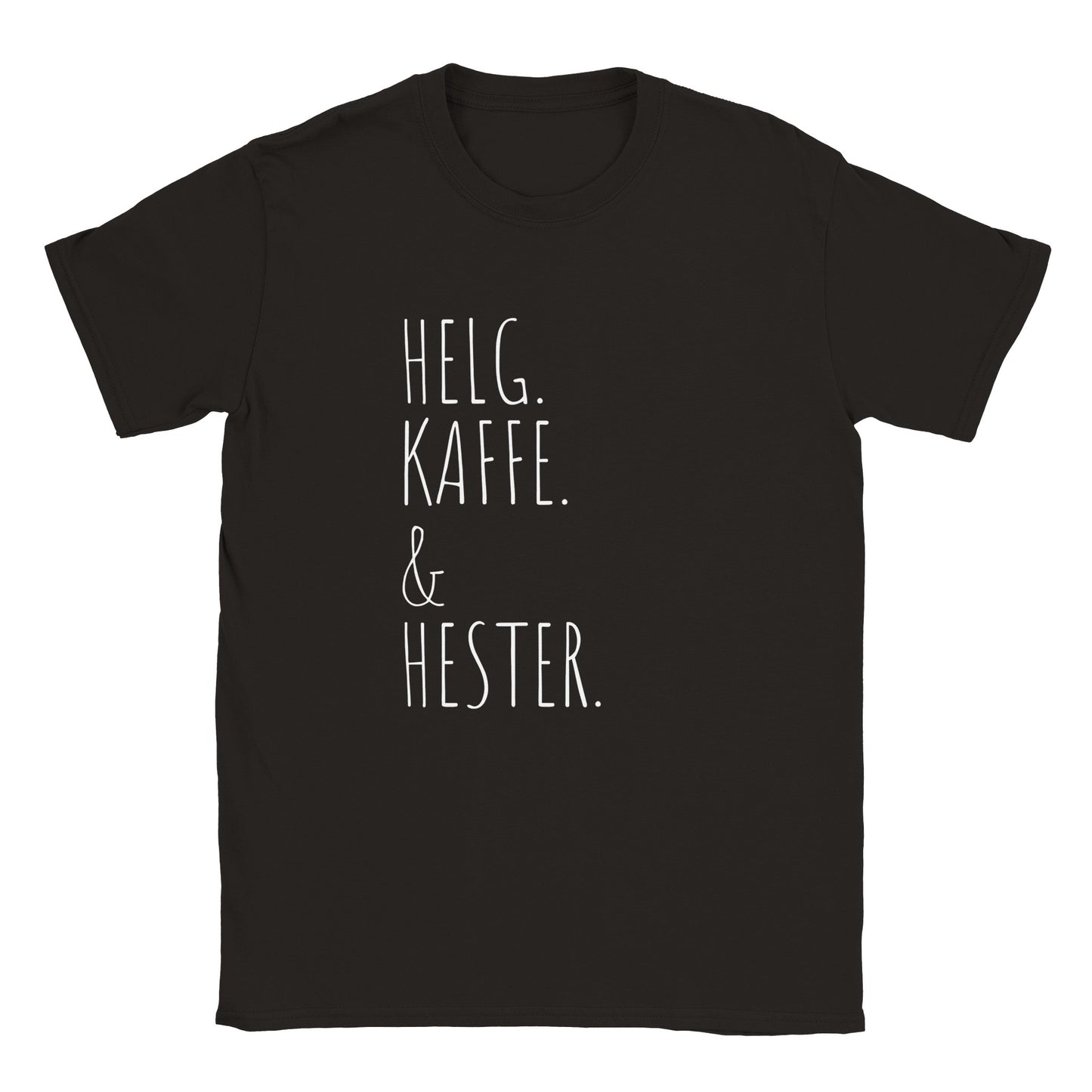 Helg. Kaffe og Hester | Unisex T-shirt