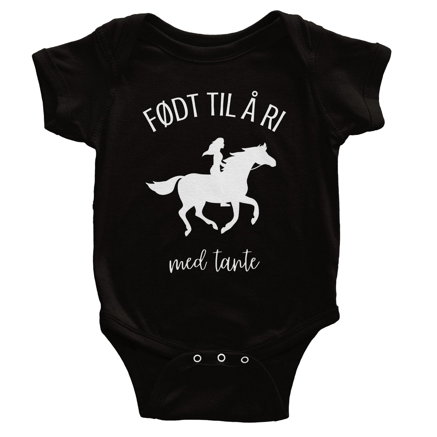 Født til å ri med tante | Baby Short Sleeve Bodysuit