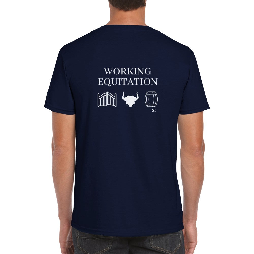 Working Equtation back, Stall Engås front | Unisex T-shirt