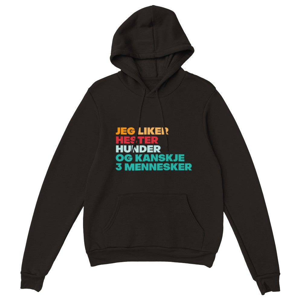 Jeg liker Hester Hunder | Unisex pullover hoodie