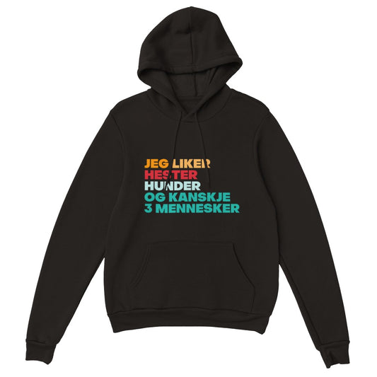 Jeg liker Hester Hunder | Unisex pullover hoodie