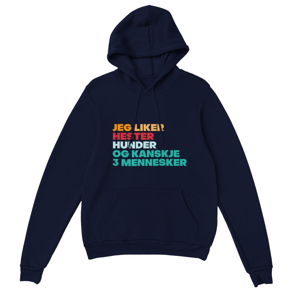 Jeg liker Hester Hunder | Unisex pullover hoodie