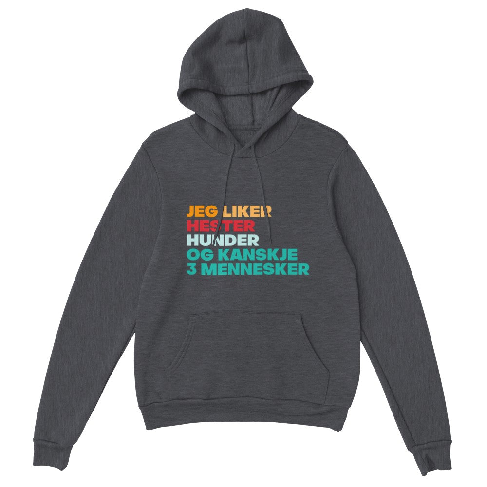 Jeg liker Hester Hunder | Unisex pullover hoodie